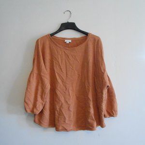 Pure Jill Pullover Shirt, 3/4 sleeve, Terra Cotta, Size 2x